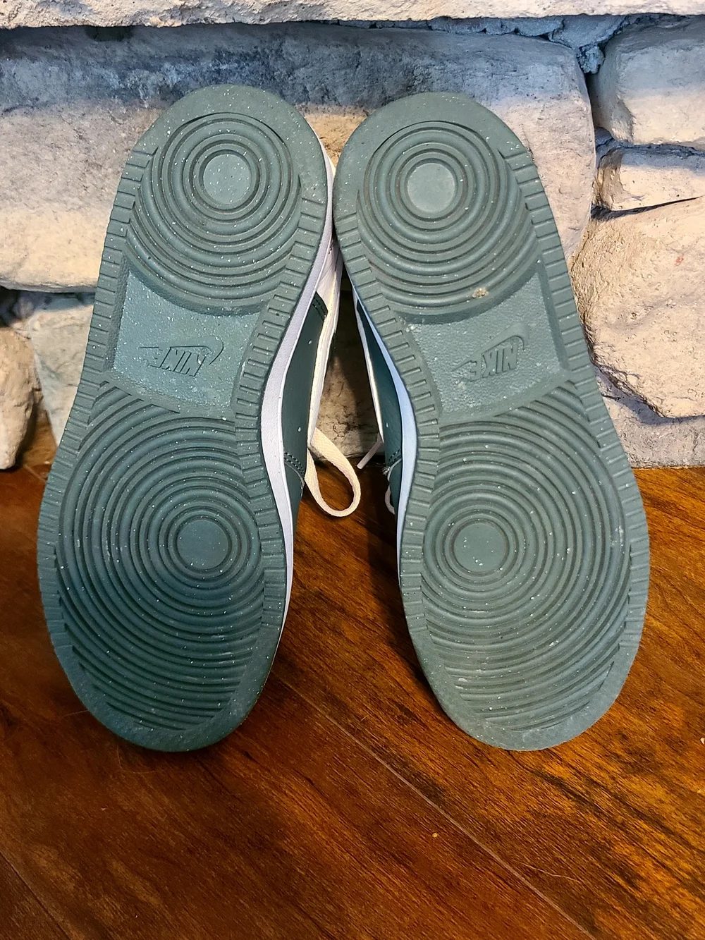 Nike Dark Green and White Court Vision (US 6)